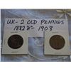 UK Pennies (2) (1882"H", 1908)