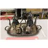 Image 1 : Vintage S.P Brass/Silver Set (5 Piece Coffee/Tea Set)
