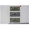 1937 Canada Bills (3)(1 Dollar, 10 Dollar & 20 Dollars)