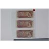 1974 2 Dollar Canada Bills (3)
