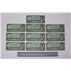 1967 Canada 1 Dollar Bills (10)