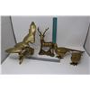 Image 1 : Lot of Gold Colored Statues (4)(Eagle, Elk & Birds)