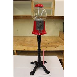 Vintage Refurbished Bubble Gum Dispenser (38" Tall)(Cracked Glass)