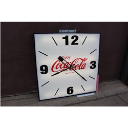 Large Enjoy Coco-Cola Clock (Working Condition)(38.5"x3.5"x38.5")