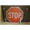 Image 1 : Metal Stop Street Sign, 30"x30"