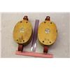 Image 1 : Pair Of Large Wooden Pulleys