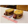 Image 4 : Pair Of Large Wooden Pulleys