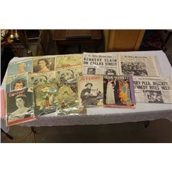 Lot of Vintage Star Weekly Magazines, Newspapers, Etc