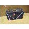 Image 1 : Vintage Navy Blue Metal Suitcase (28"x10"x18")