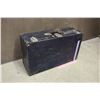 Image 1 : Vintage Black Metal Suitcase (28"x9"x16")