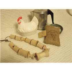 Misc. Kitchen Items W/ Chicken On Nest