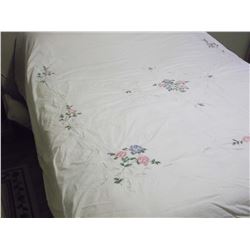Embroidery & Battenburg Design Duvet Cover, Fullsize