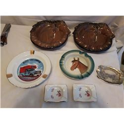 Lot Of Ashtrays, Mostly Ceramic