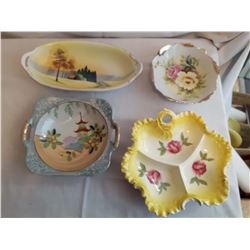 4 Ornate Candy Dishes, Made In Japan