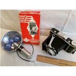 Norca 1 Vintage Camera And Flash