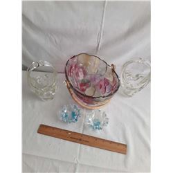 Lot Of Glass Baskets