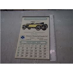 1980 Reproduction of 1925 Calendar, Original Cars