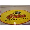 Image 3 : Red Indian Motorcycle 'Since 1901' Oval Porcelain Reproduction Sign (20"x12")