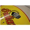 Image 4 : Red Indian Motorcycle 'Since 1901' Oval Porcelain Reproduction Sign (20"x12")