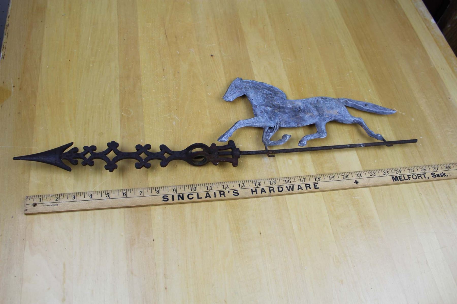 Authentic Antique Horse Weathervane Arrow