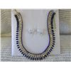 Image 1 : Glass Sapphire & Rhinestone Necklace Set