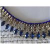 Image 3 : Glass Sapphire & Rhinestone Necklace Set