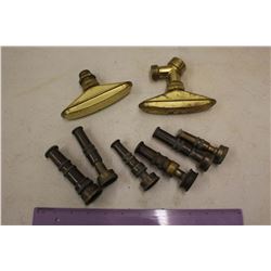 Vintage Brass Watering Hose Nozzles (8)