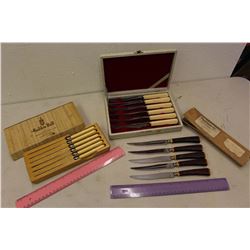 Lot of Vintage Knife Sets (3 Sets)