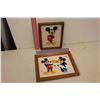 Image 1 : Vintage Mickey Mouse Needle Point Framed Pictures (2)