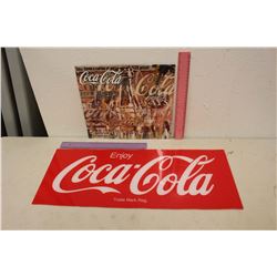 Enjoy Coco-Cola Plexiglass Sign & A 2013 Coke Calendar