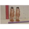 Image 2 : Pink Depression Glass Mr.Peanut Salt & Pepper Shakers