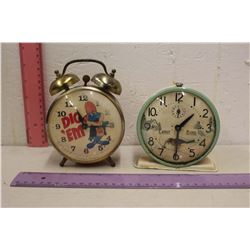 2 Vintage Alarm Clocks (Kellogg Dig 'Em & Early Bird)