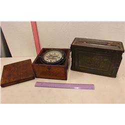 Reeves U.S Ammunition Box & A Vintage Compass