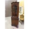 Image 1 : Wooden Corner Cabinet (70"x26"x15") w/Glass Window