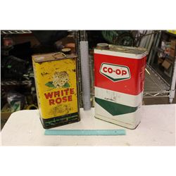 White Rose And Co-op 1 Gallon Tins