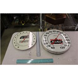 Advertising Thermometers (2) (MoorMan's, Standard Chemical)