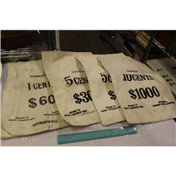 Lot Of Royal Canadian Mint Money Bags (1 cent, 5 cent, 10 cent)