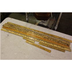 Lot Of Advertising Meter Sticks
