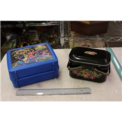 Lot Of Lunch Kits (Plastic Power Rangers And Tin Flower Themed)