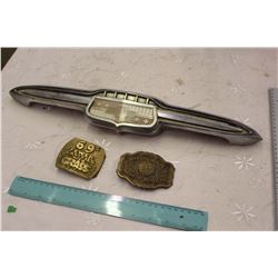 Chevrolet Auto Emblem W/ 2 Belt Buckles