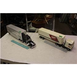 Lot Of Two Semi Trucks And Trailer Toys (Massey Ferguson Is Metal)