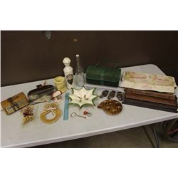 Lot of Vintage Misc (Clock, Case, Cigarette Roller, Etc)