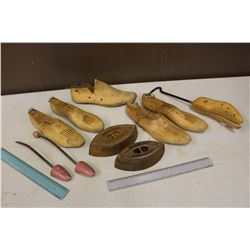 Vintage Wooden Shoe Stretchers & Irons