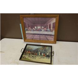 Framed Picture & Picture Tray
