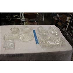 Lot Of Crystal Serving Dishes