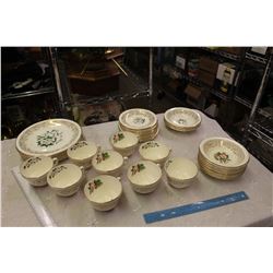 Two Similar Partial Sets Of 22K Gold Dishware (Dogwood And Tudor Rose)