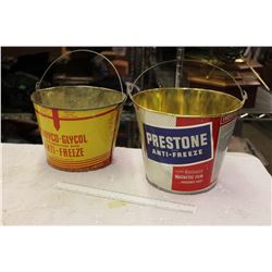 1 Gallon Cone Anti Freeze Pails (2) (Custom Made) (Preston, Cryco-Glycol)