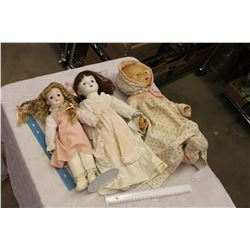 Lot Of 3 Vintage Dolls