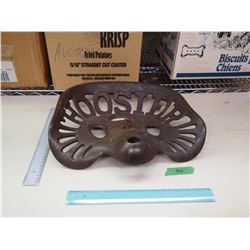 Cast Iron Implement Seat, Hoosier, No Damage