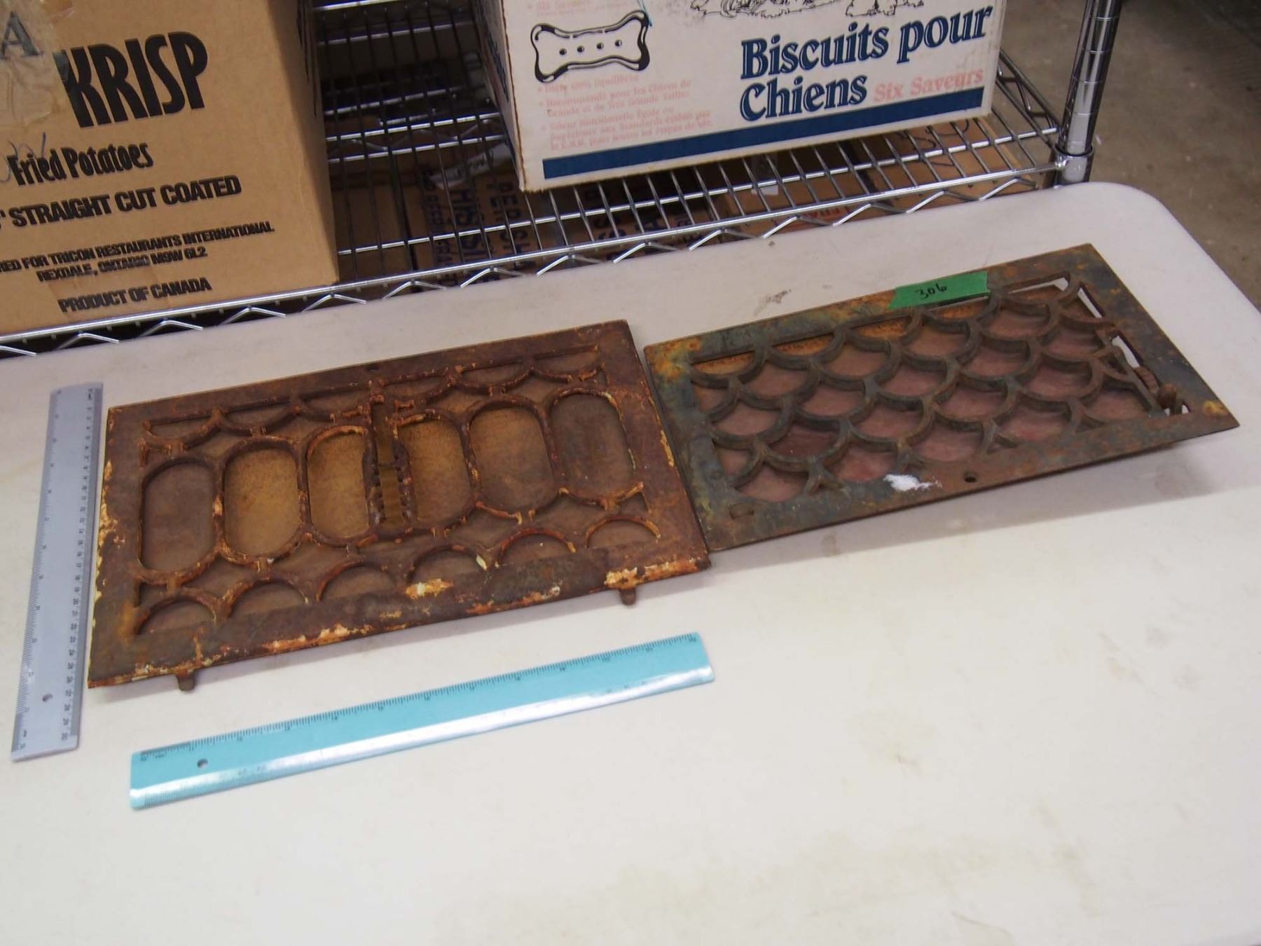 Vintage Cast Iron Grates (2)